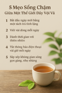 5 Mẹo Sống Chậm Giữa Một Thế Giới Đầy Vội Vã